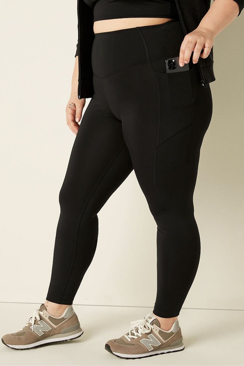 Victoria's Secret High Pásom Crop Legging Čierne | SGNDH-3217