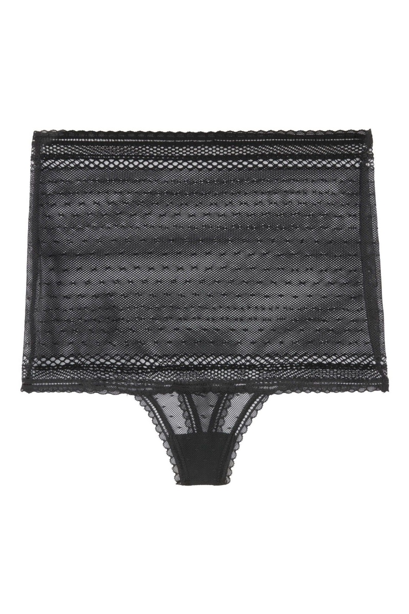 Victoria's Secret Incredible Highrise Tanga Panty Čierne | WTEPS-2041