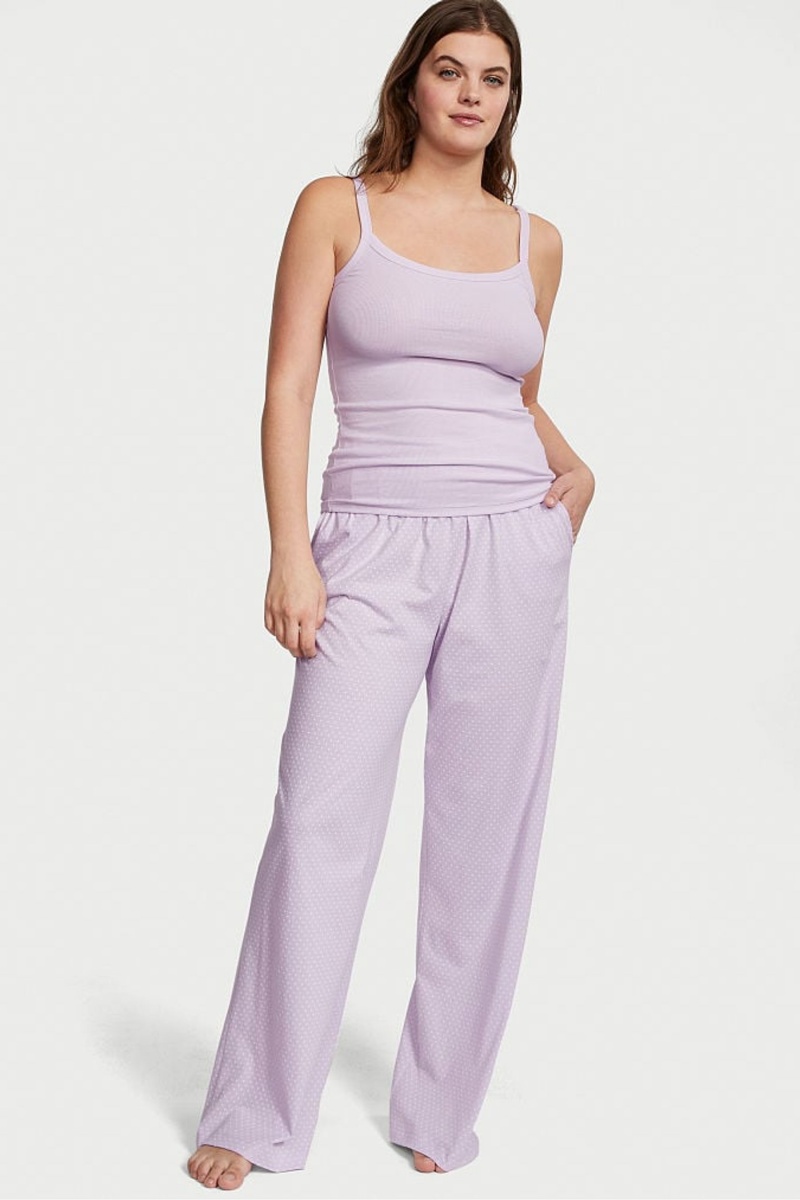 Victoria\'s Secret Knit Long Pyjamas Čierne | XSAPB-7841