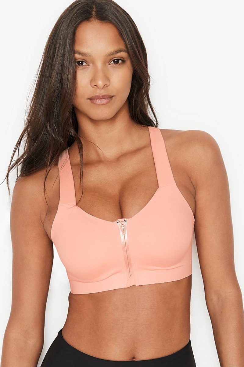 Victoria\'s Secret Knockout High Impact Racerback Zip Up Sports Bra Marhule Oranžové | ZAYFW-5184