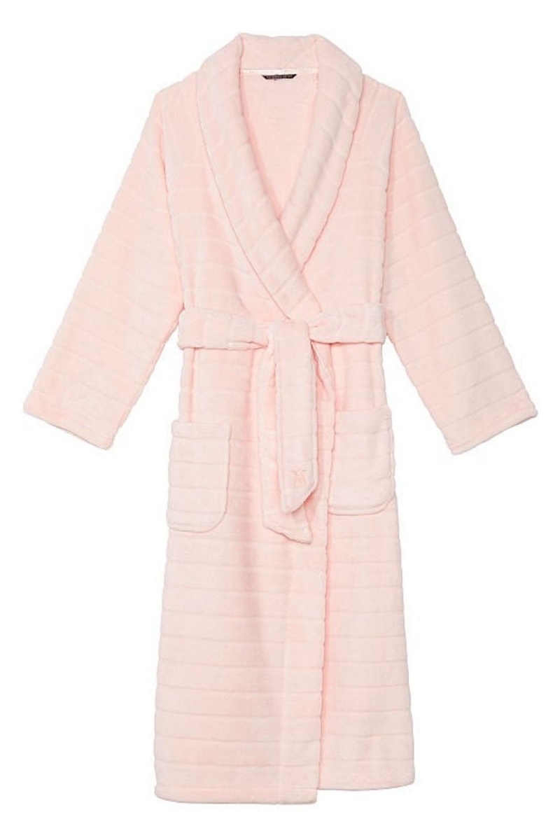 Victoria's Secret Long Cosy Robe Ruzove | XGDFH-6928