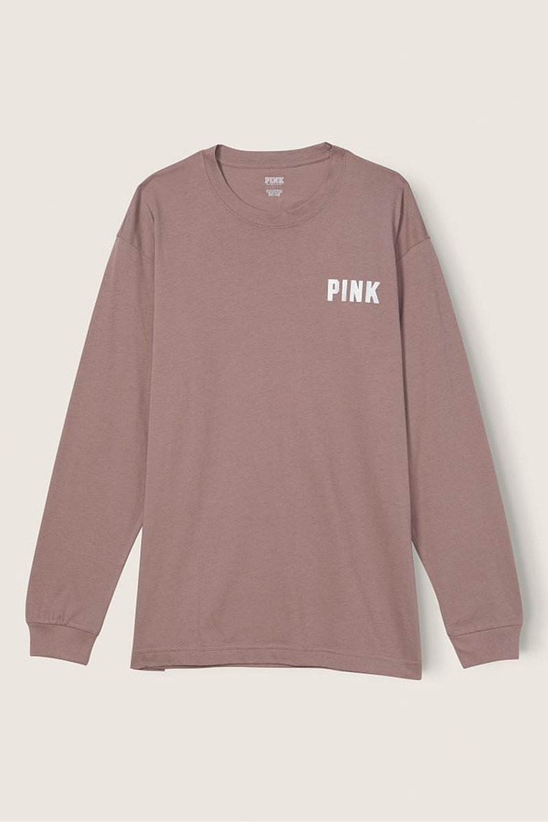 Victoria's Secret Long Sleeve T-Shirt Zelene | WKMOB-9670