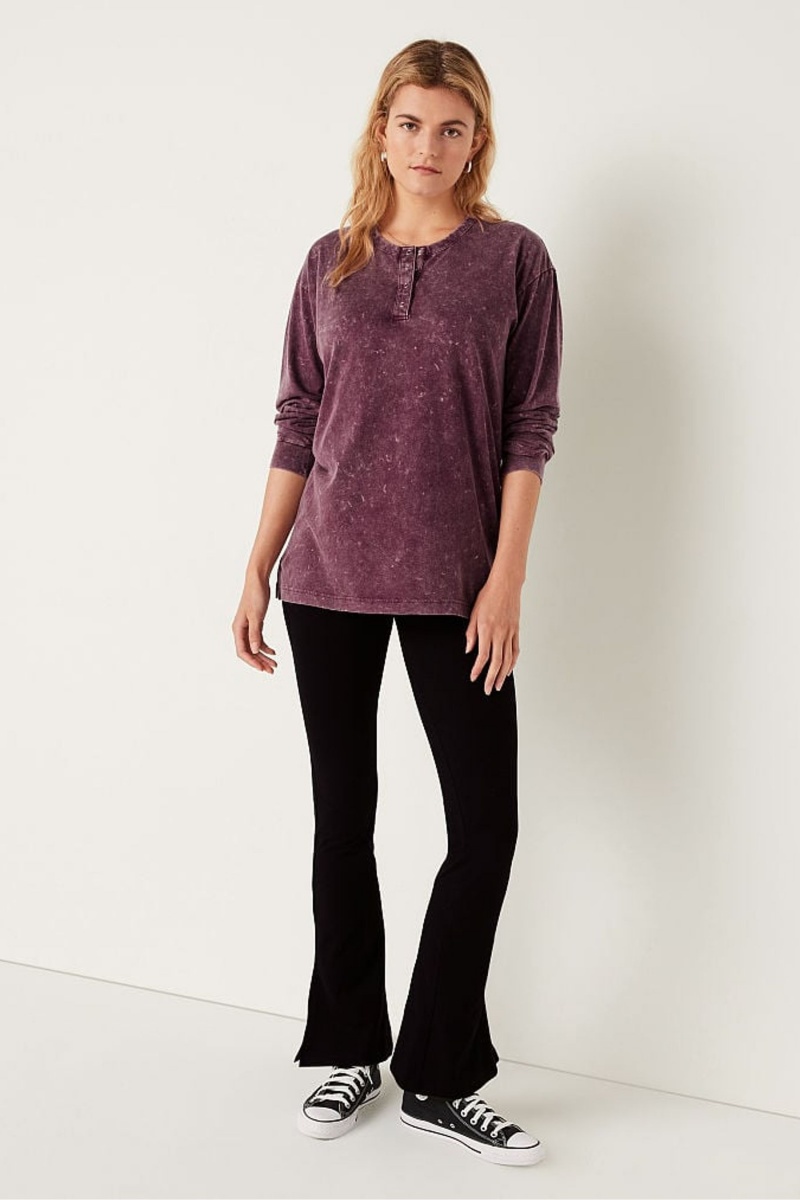 Victoria's Secret Long Sleeve T-Shirt Čierne | UGXAW-9047