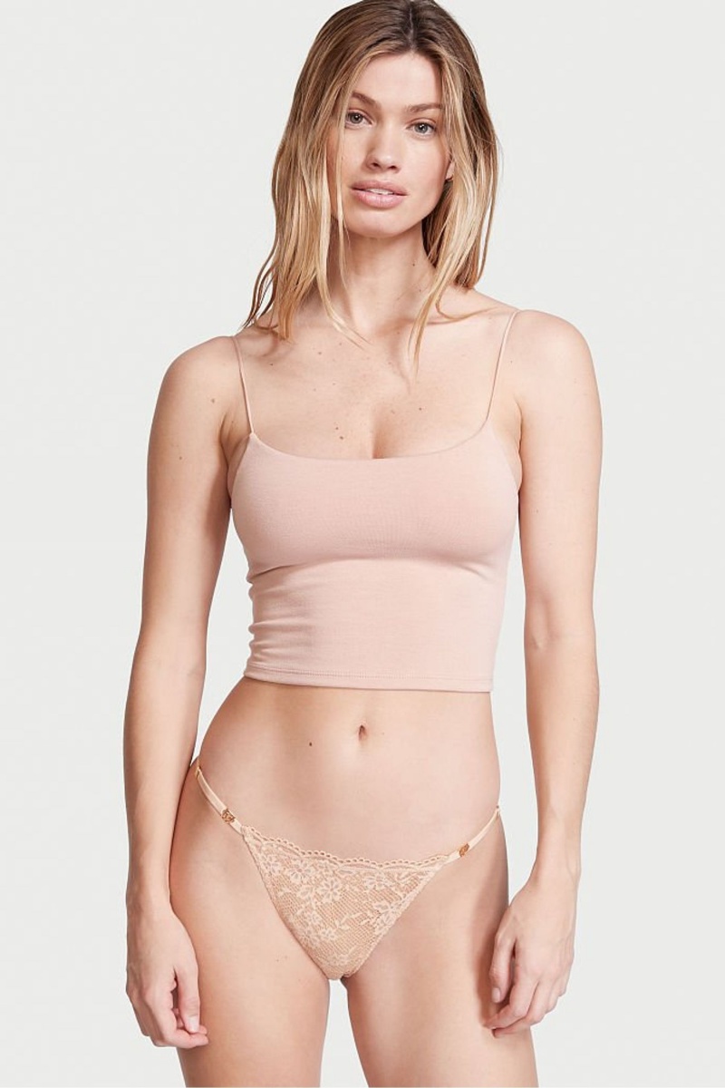 Victoria\'s Secret Love Cloud Cipkovane Bikiny Knickers Čierne | DZYSG-5870