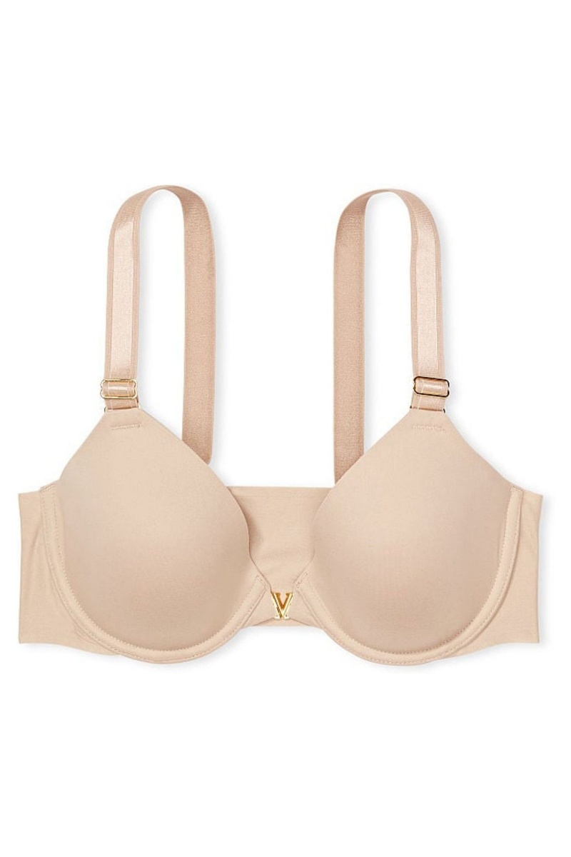 Victoria\'s Secret Love Cloud Front Zapinanie Lightly Podsite Full Coverage Bra Čierne | FAXLY-4208