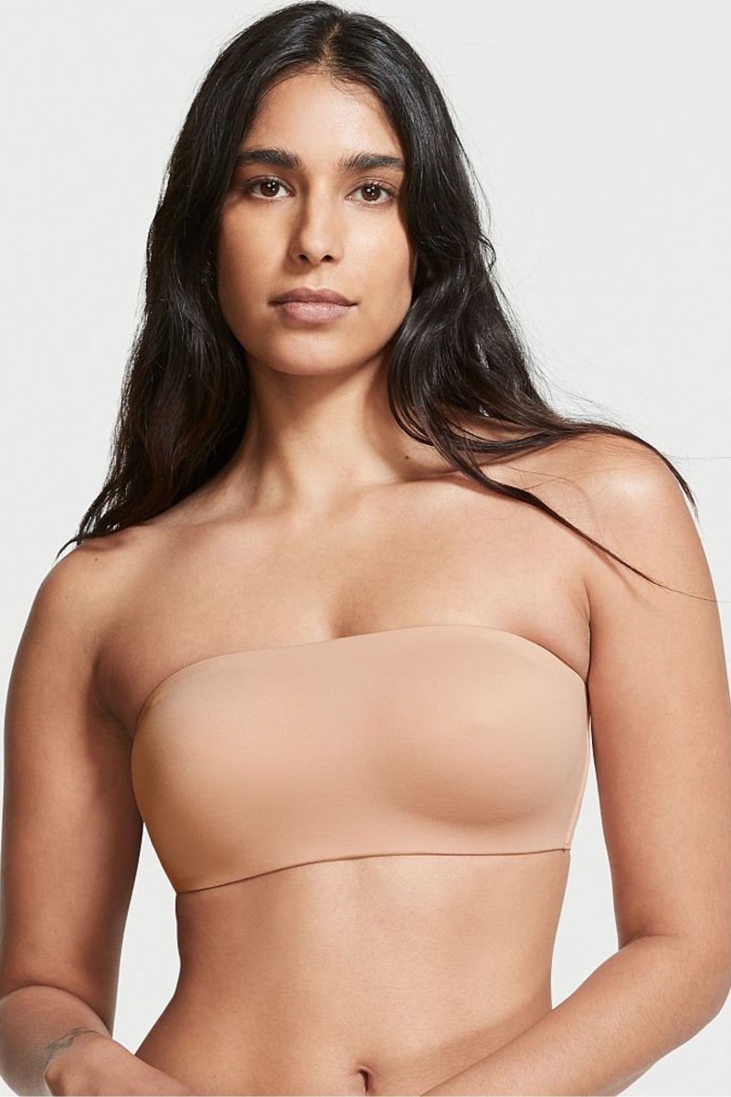 Victoria\'s Secret Love Cloud Smooth Lightly Podsite Non Wired Strapless Bra Sweet Nougat Nude | SEKGZ-4269