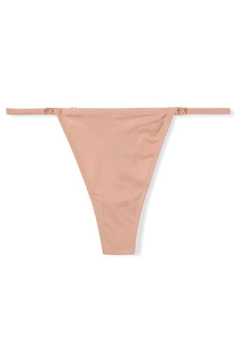 Victoria's Secret Love Cloud Smooth Tanga Knickers Sweet Nougat Nude | BTDCM-7258