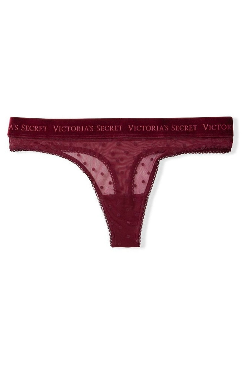 Victoria's Secret Luxe Lingerie Tanga Knickers Červené | SMQFA-9401