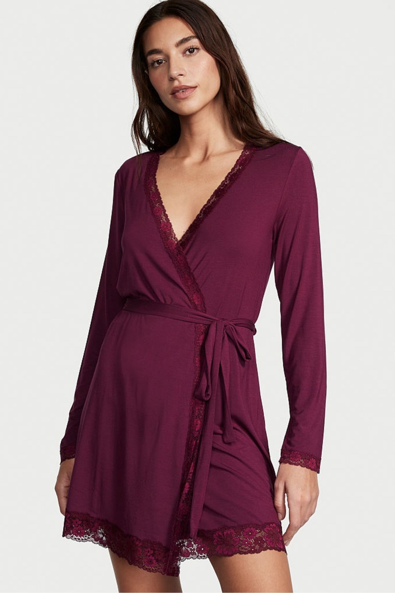 Victoria\'s Secret Modal Kimono Robe Nachový | SXFZA-2705