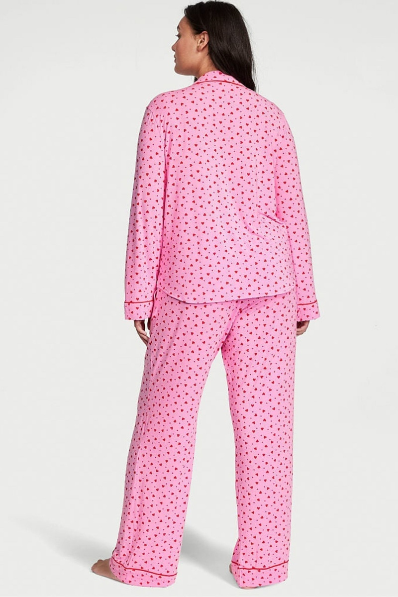 Victoria's Secret Modal Long Pyjamas Ruzove | TVDAH-6537