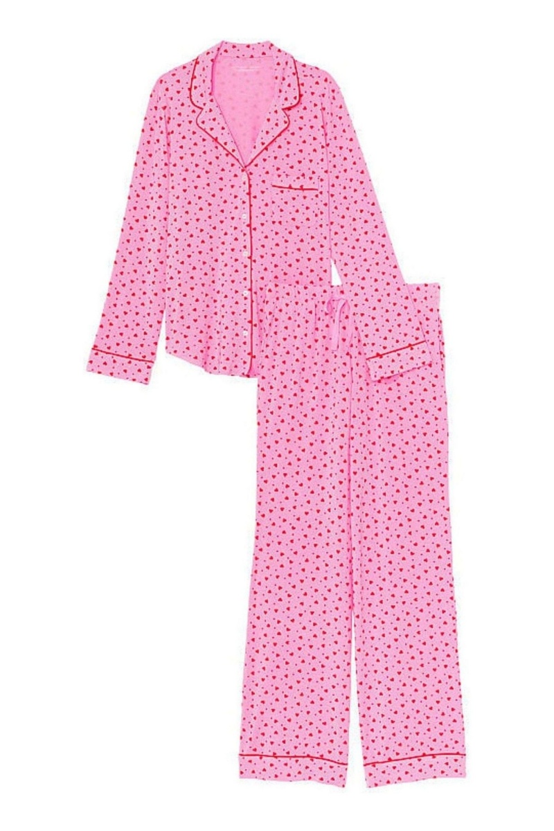 Victoria's Secret Modal Long Pyjamas Ruzove | TVDAH-6537