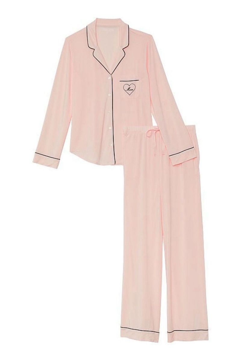 Victoria's Secret Modal Long Pyjamas Čierne Zelene | AEQNU-2045