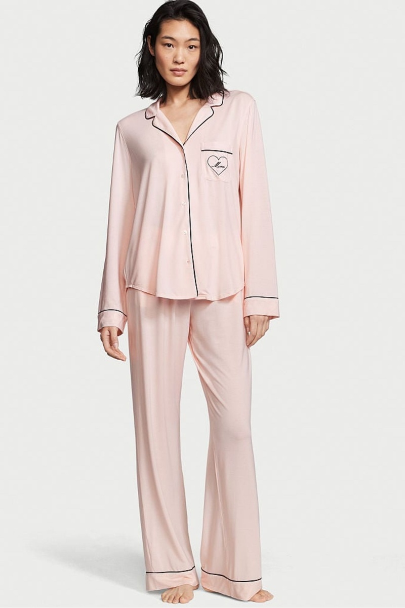 Victoria\'s Secret Modal Long Pyjamas Čierne Zelene | AEQNU-2045