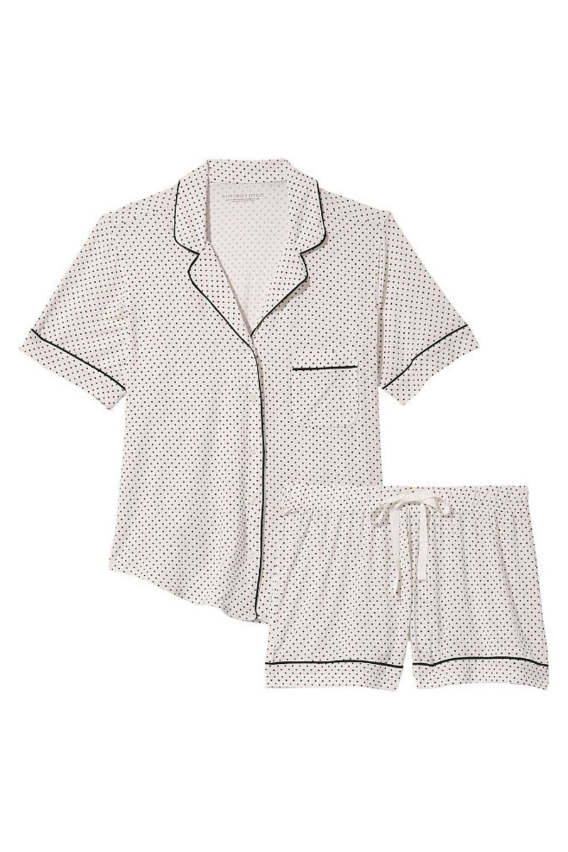 Victoria's Secret Modal Pyjama Kratke Pyjamas Set Čierne | FBZOK-2638