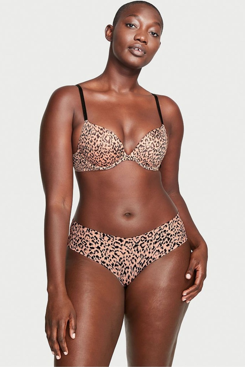 Victoria\'s Secret No-Show Leopard Print Cheeky Panty Leopardie | XIWFY-6320