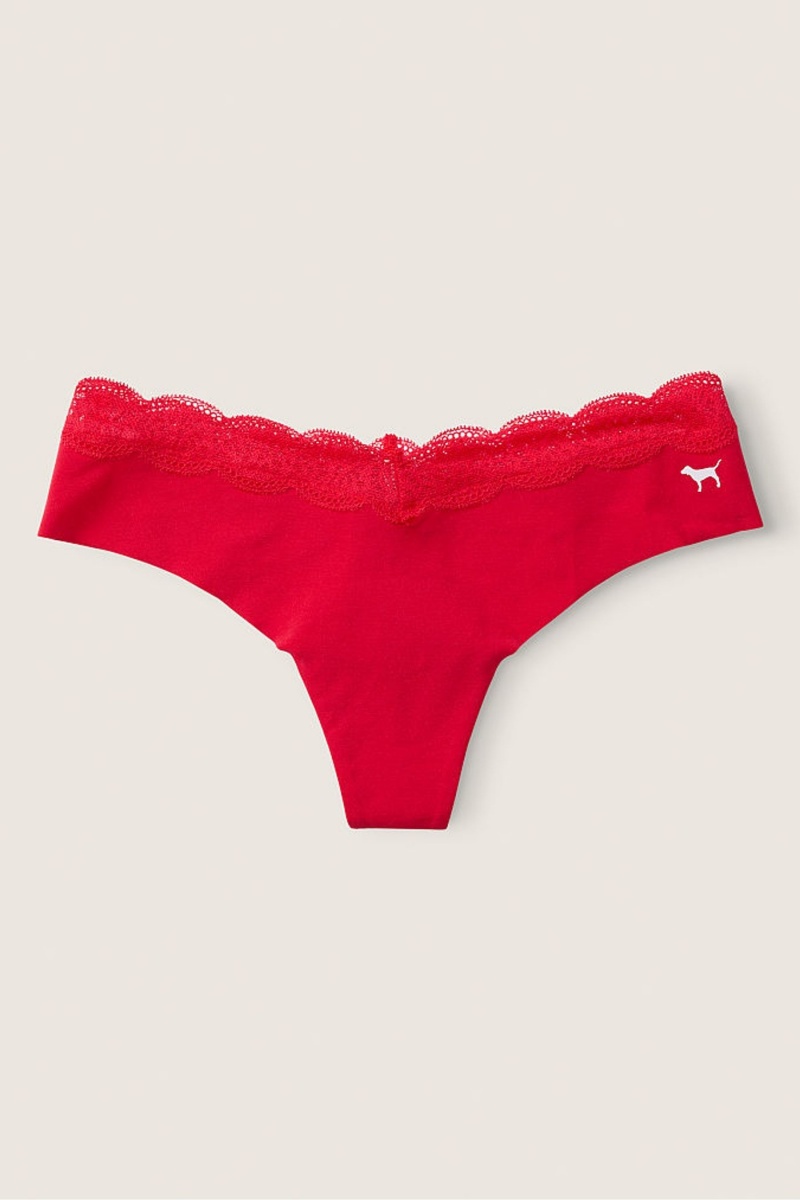 Victoria's Secret No-Show No Show Cipkovane Trim Tanga Knickers Modre | DZYBW-7369