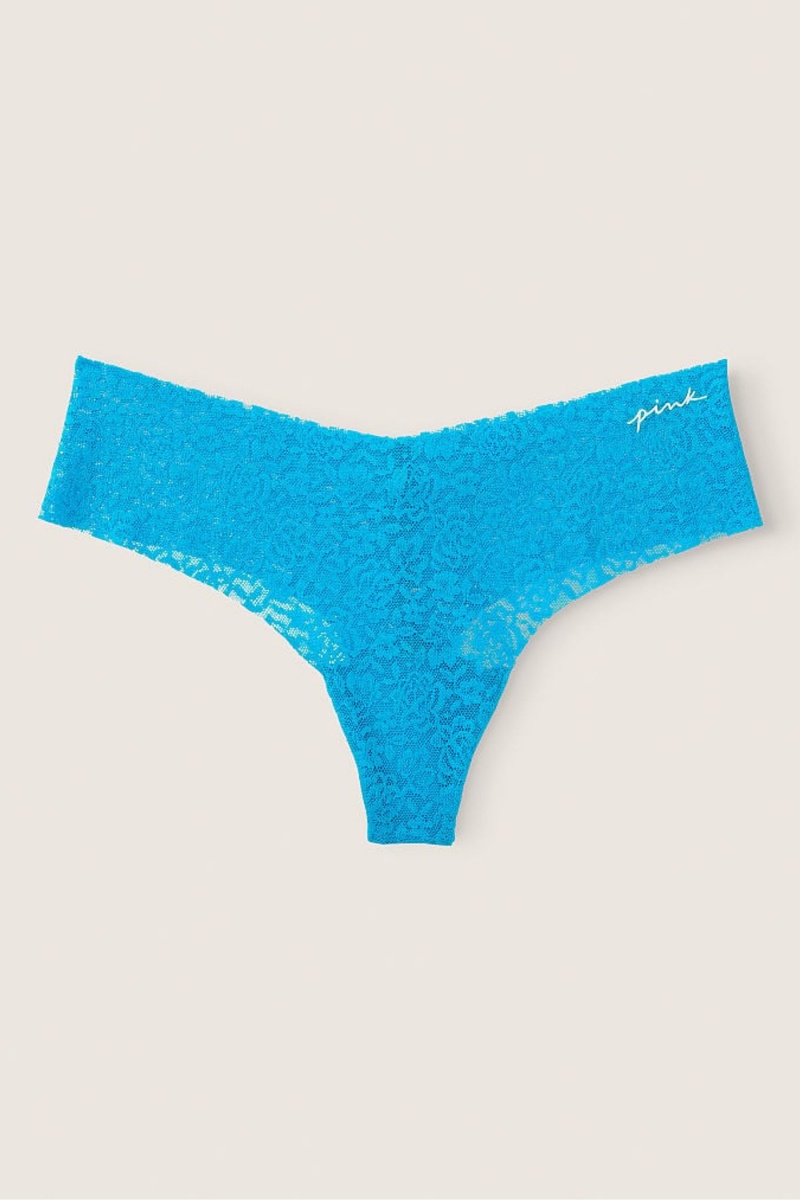 Victoria's Secret No-Show No Show Tanga Cipkovane Knickers Modre | BUHOY-2574