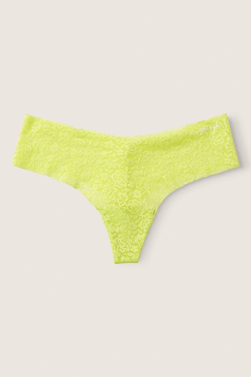 Victoria\'s Secret No-Show No Show Tanga Cipkovane Knickers Zelene | CJHWK-0576