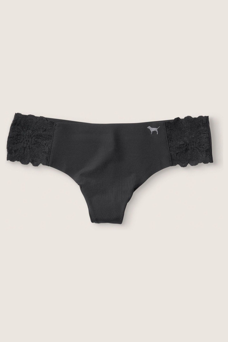 Victoria\'s Secret No-Show No Show Tanga Knickers Čierne | HEPCU-1630