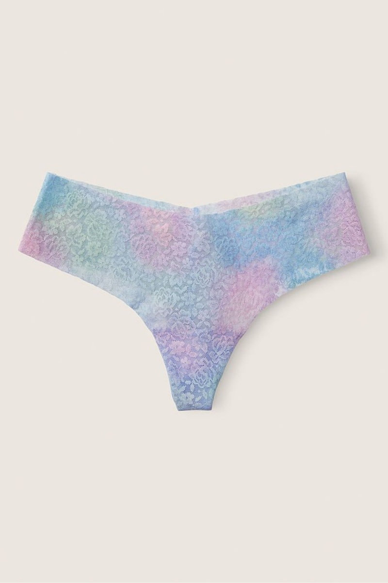 Victoria\'s Secret No Show Tanga Cipkovane Knickers Modre | ZWBKP-9478