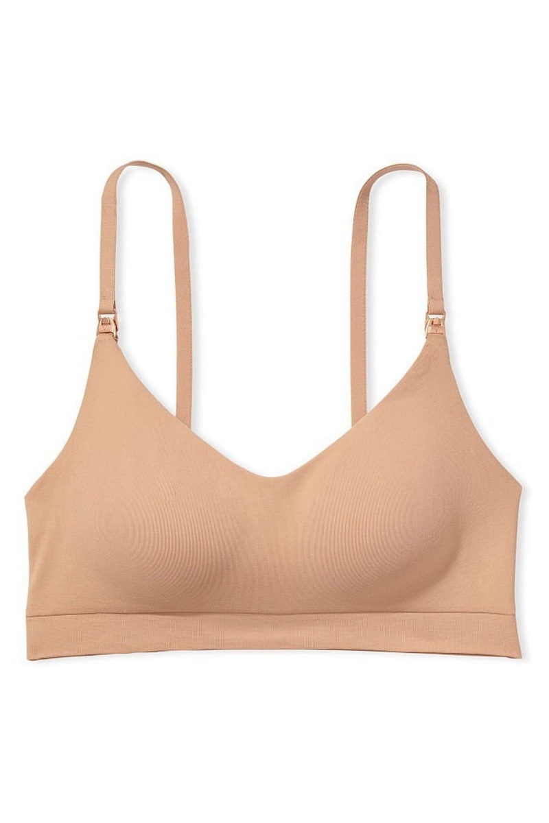 Victoria's Secret Non Wired Nursing Bra Sweet Praline Nude | XPFZY-0271