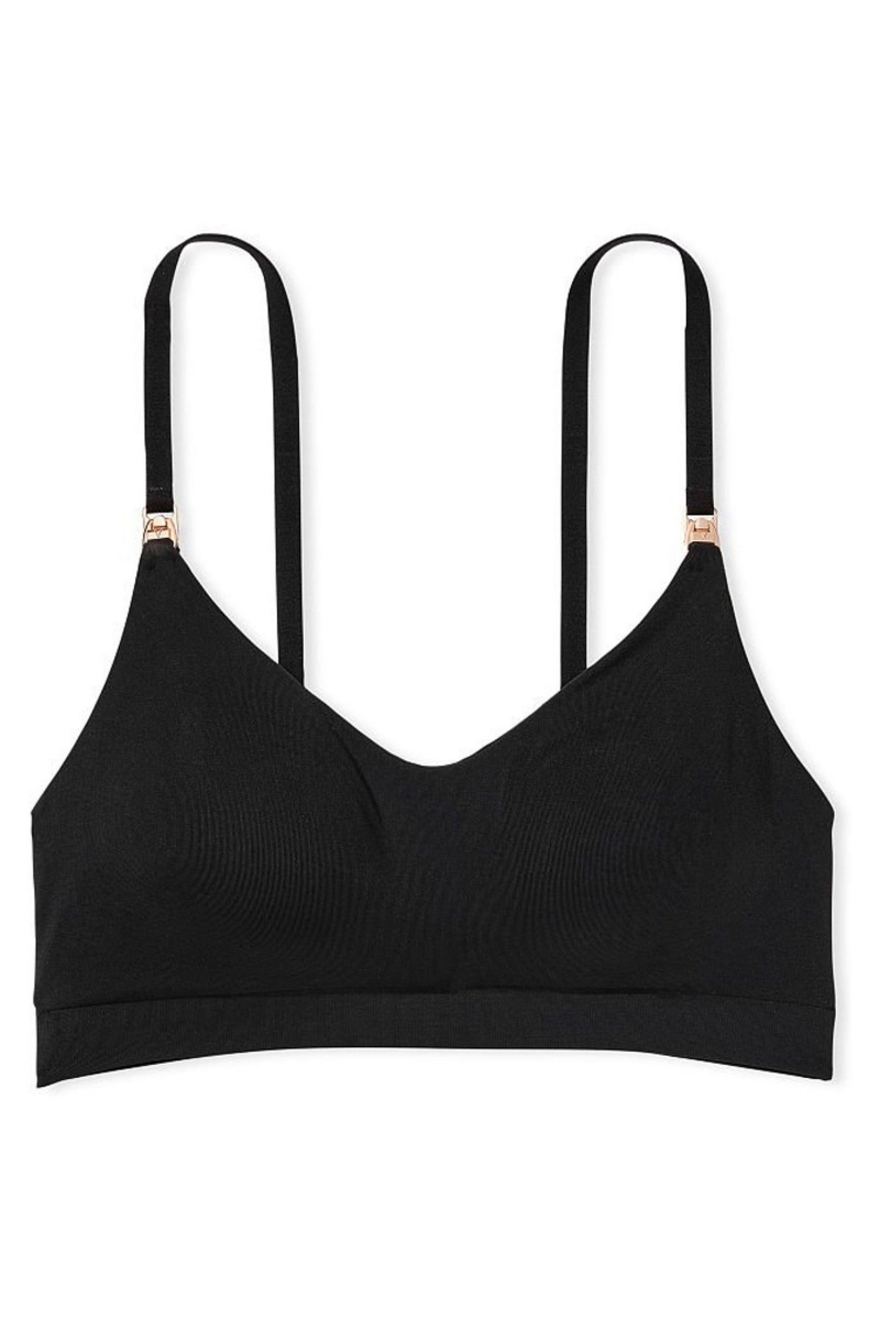 Victoria's Secret Non Wired Nursing Bra Čierne | YLONR-1538