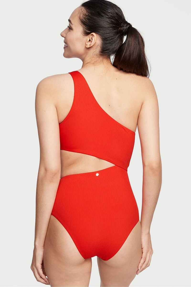 Victoria's Secret One Shoulder Swimsuit Červené | EWIRQ-7901