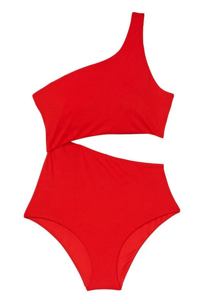 Victoria's Secret One Shoulder Swimsuit Červené | EWIRQ-7901