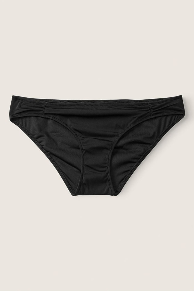 Victoria's Secret Ruched Front Bikiny Bottoms Čierne | EHSNZ-1032