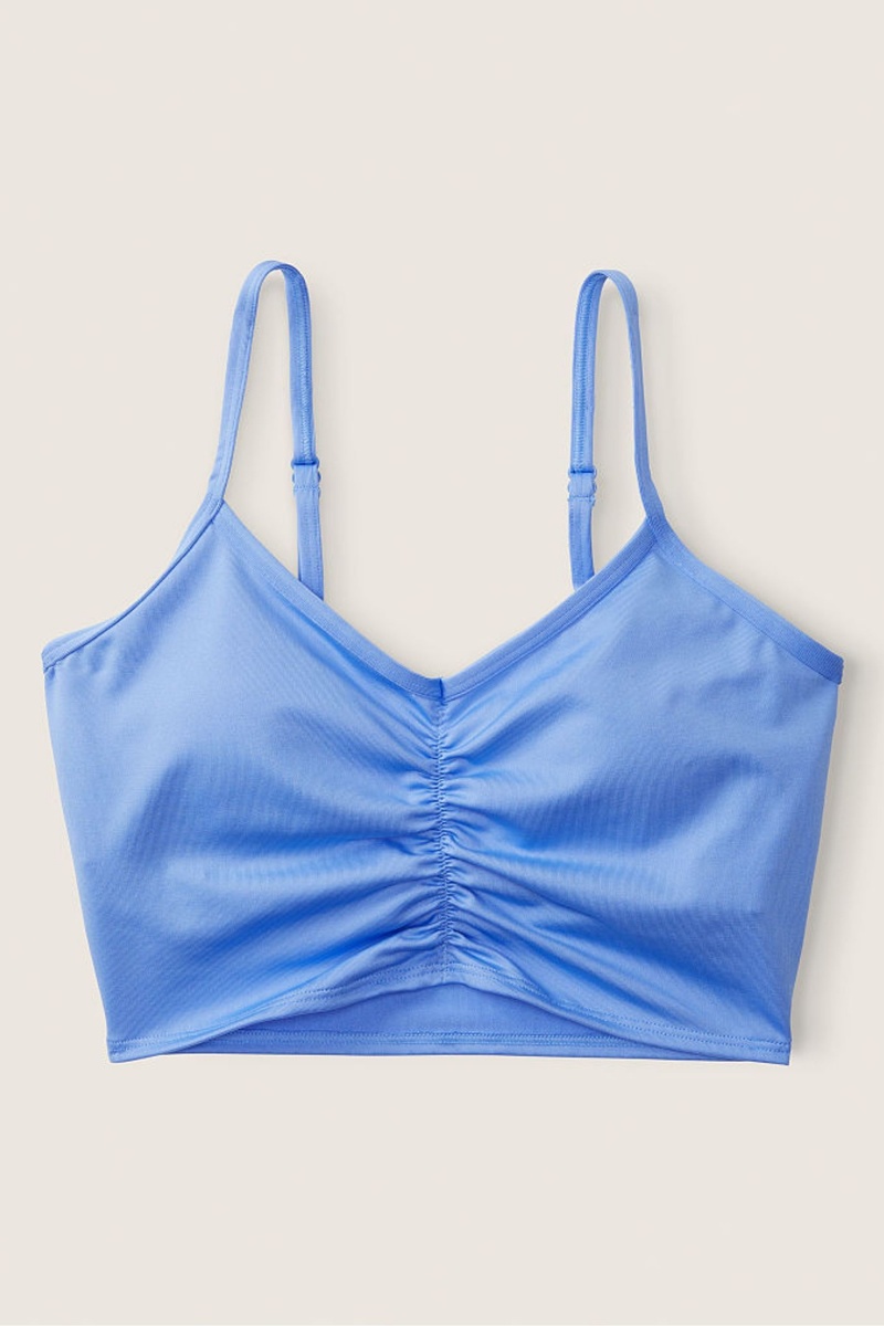 Victoria's Secret Ruched Lightly Podsite Low Impact Sports Bra Modre | BDWQK-4723