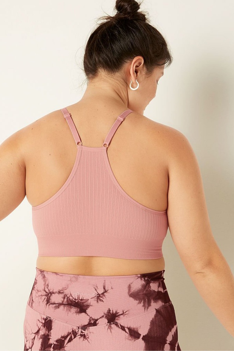 Victoria's Secret Seamless Lightly Podsite Low Impact Sports Bra Ruzove | CDMTB-1290