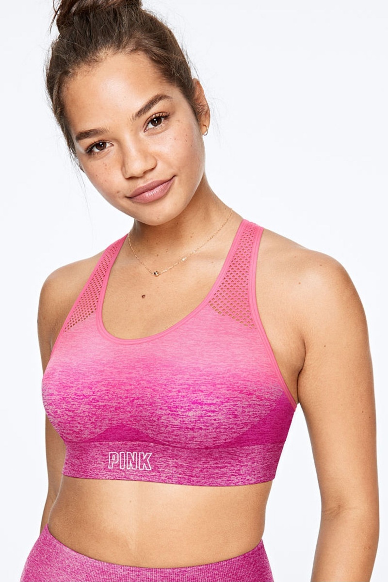 Victoria\'s Secret Seamless Lightly Podsite Sports Bra Beach Orchid Wave Tie Dye | ABKTN-5129