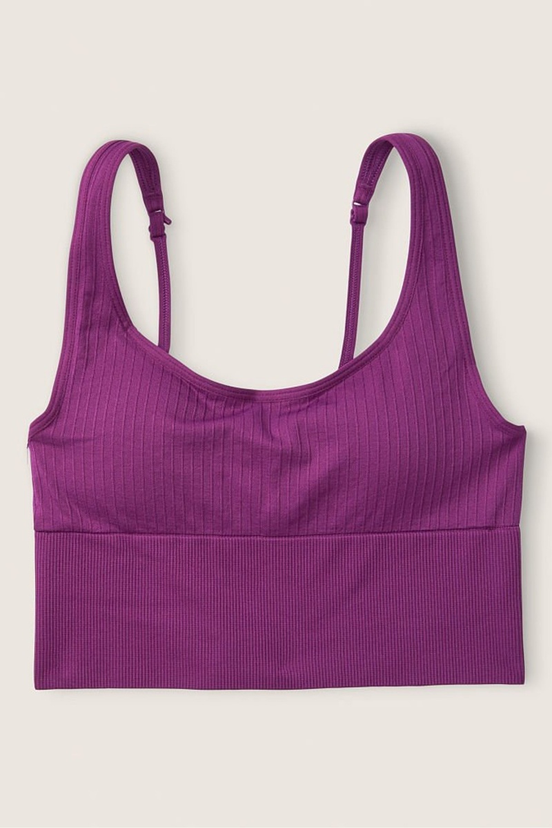 Victoria's Secret Seamless Seamless Lightly Podsite Low Impact Sports Bra Čierne | KFZBJ-4285