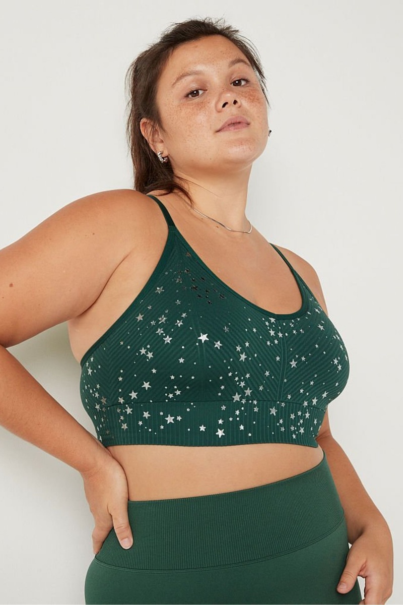 Victoria's Secret Seamless Seamless Lightly Podsite Low Impact Sports Bra Svetlo Modre | WNZRA-6351