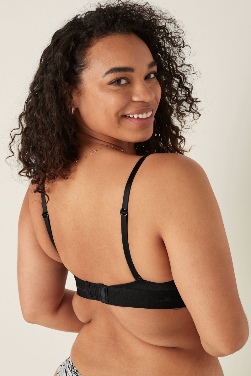 Victoria's Secret Seamless Seamless Lightly Podsite Low Impact Racerback Sports Bra Čierne | BZNDM-9216