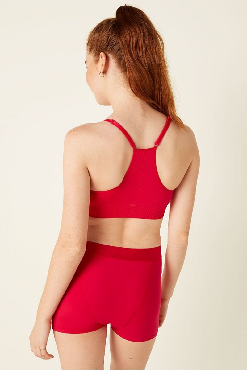 Victoria's Secret Seamless Seamless Lightly Podsite Low Impact Sports Bra Červené | ISRTD-1907