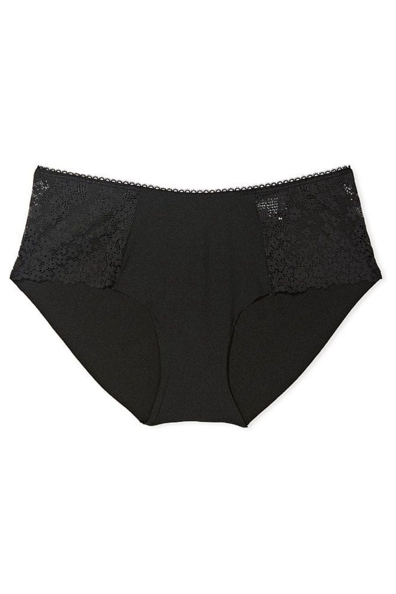 Victoria's Secret Sexy Illusions by Victorias Secret Cipkovane No-Show Hipster Knickers Čierne | NECLP-1293