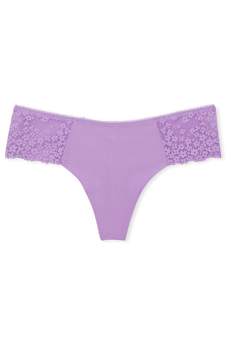 Victoria's Secret Sexy Illusions by Victorias Secret No Show Cipkovane Tanga Knickers Čierne | VOLAU-5498