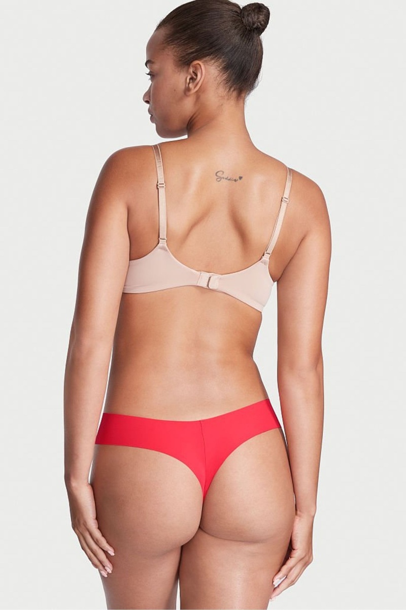 Victoria's Secret Sexy Illusions by Victorias Secret Smooth No Show Tanga Knickers Ruzove | BLGMV-3968