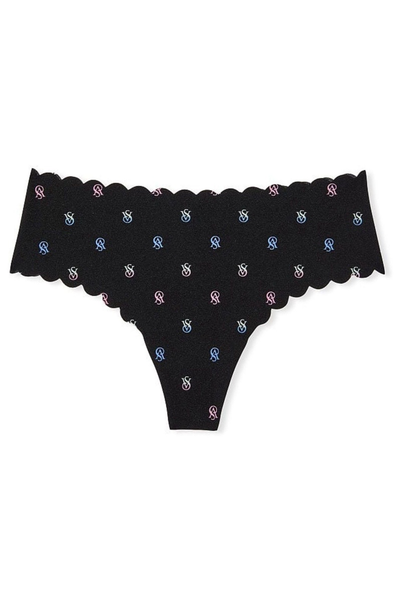 Victoria's Secret Sexy Illusions by Victorias Secret No Show Tanga Knickers Modre | JTYAF-6849