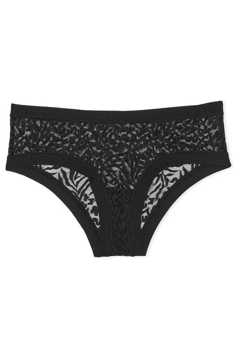 Victoria's Secret Sexy Illusions by Victorias Secret Mesh No Show Cheeky Knickers Čierne | NJSLM-8732