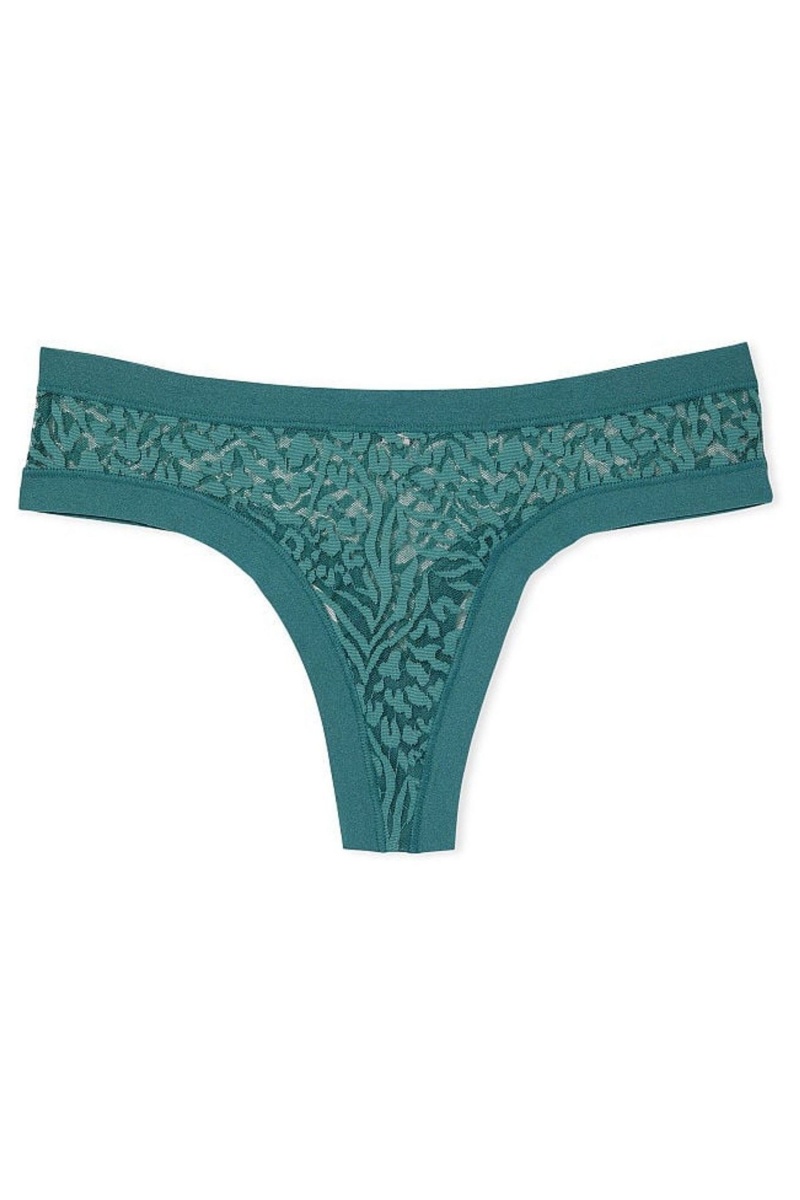 Victoria's Secret Sexy Illusions by Victorias Secret No Show Tanga Knickers Modre | UJZWE-0592