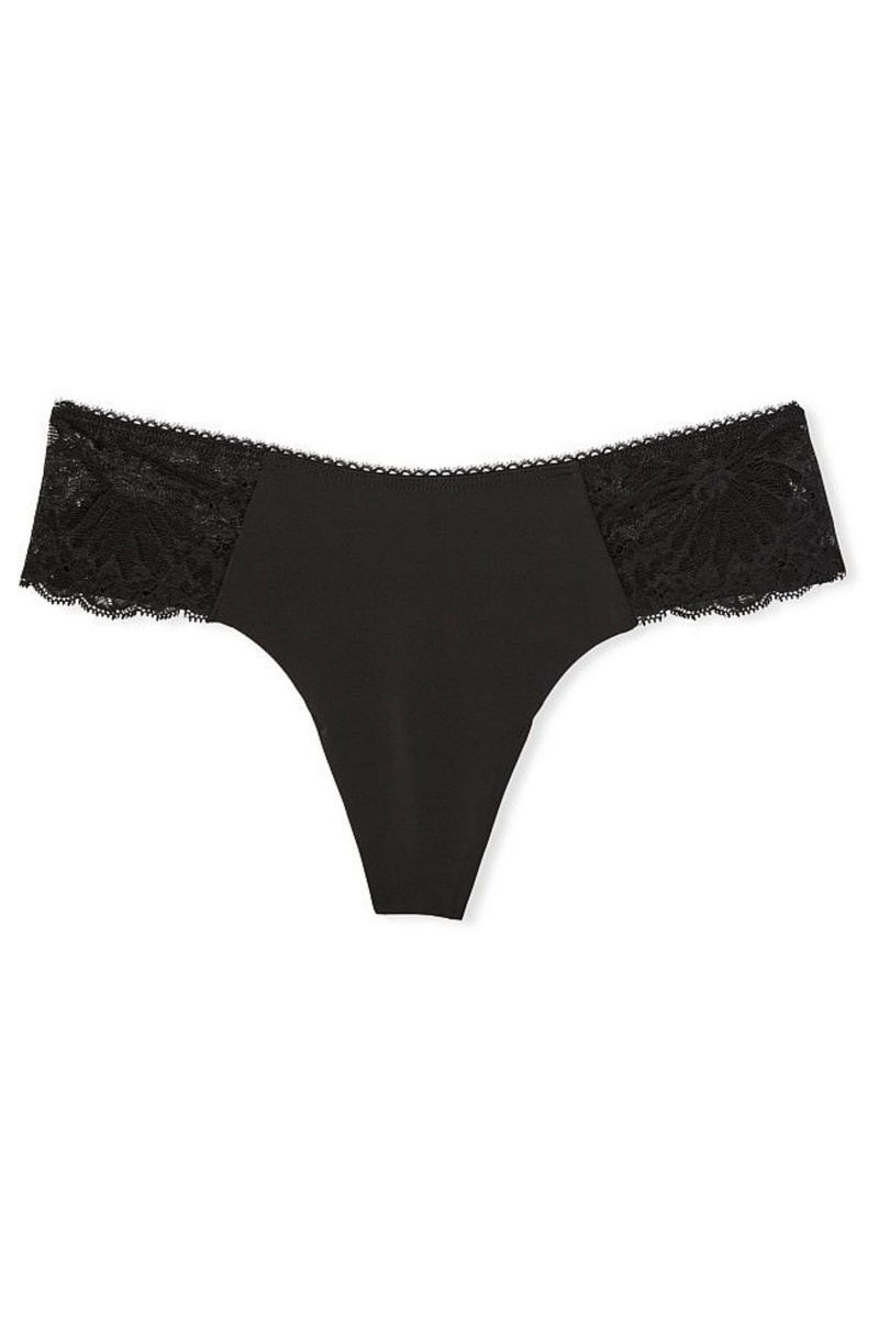 Victoria's Secret Sexy Illusions by Victorias Secret No Show Tanga Knickers Čierne | PXYLD-9103