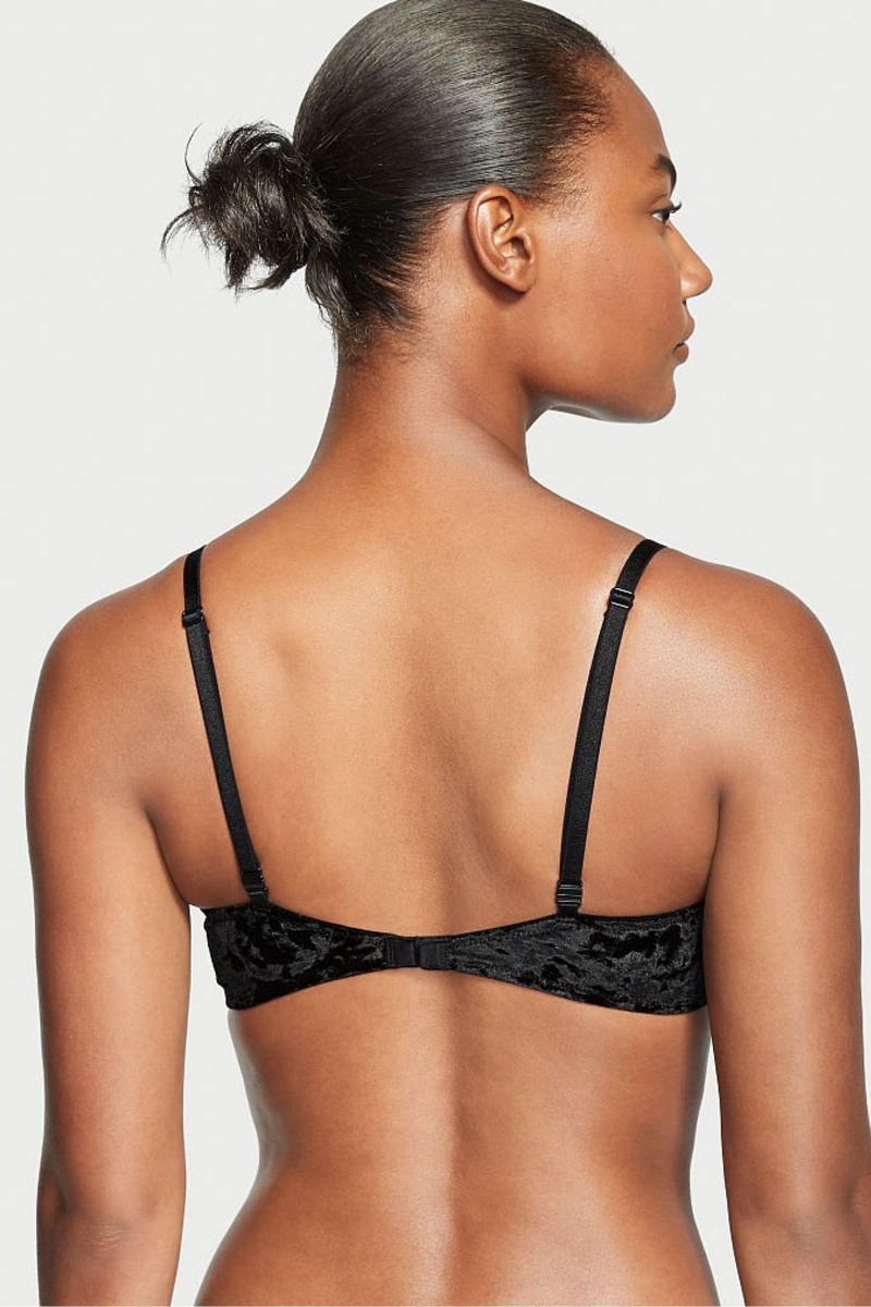 Victoria's Secret Sexy Tee Cipkovane Lightly Podsite T-Shirt Bra Čierne | XCDGA-4695