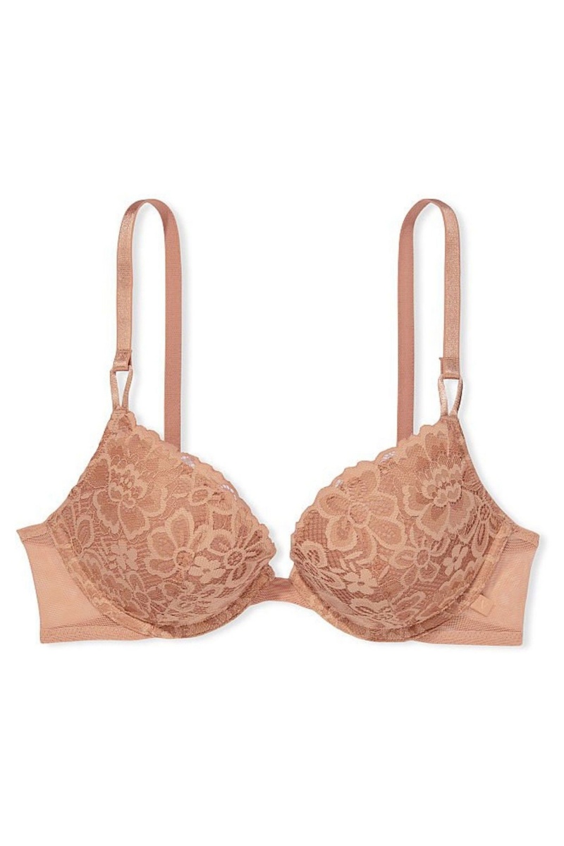 Victoria's Secret Sexy Tee Cipkovane T-Shirt Push Up Bra Sweet Praline Nude | ZVSFA-5417