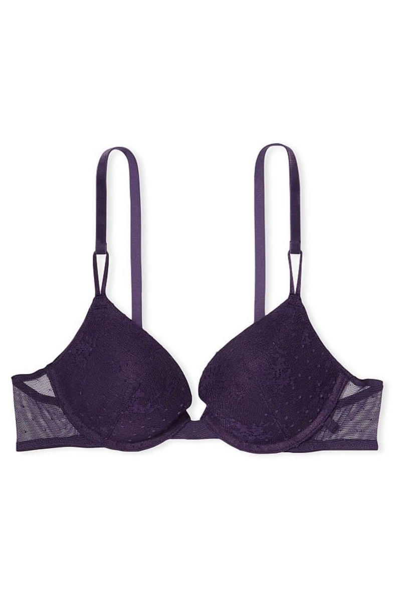 Victoria's Secret Sexy Tee Cipkovane T-Shirt Push Up Bra Čierne | BMVEQ-5890