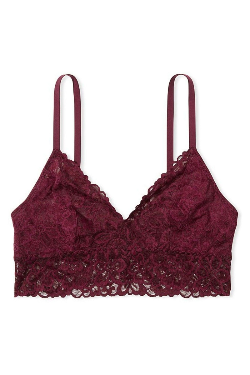 Victoria's Secret Sexy Tee Cipkovane Unlined Bralette Bordove Nachový | MNFSC-6901