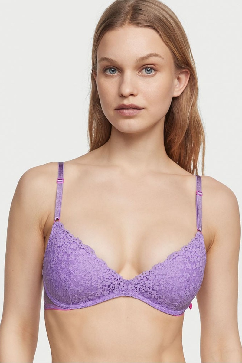 Victoria\'s Secret Sexy Tee Sexy T-Shirt Non Wired Push Up Bra Cipkovane Bra Nachový | BPCUA-9340