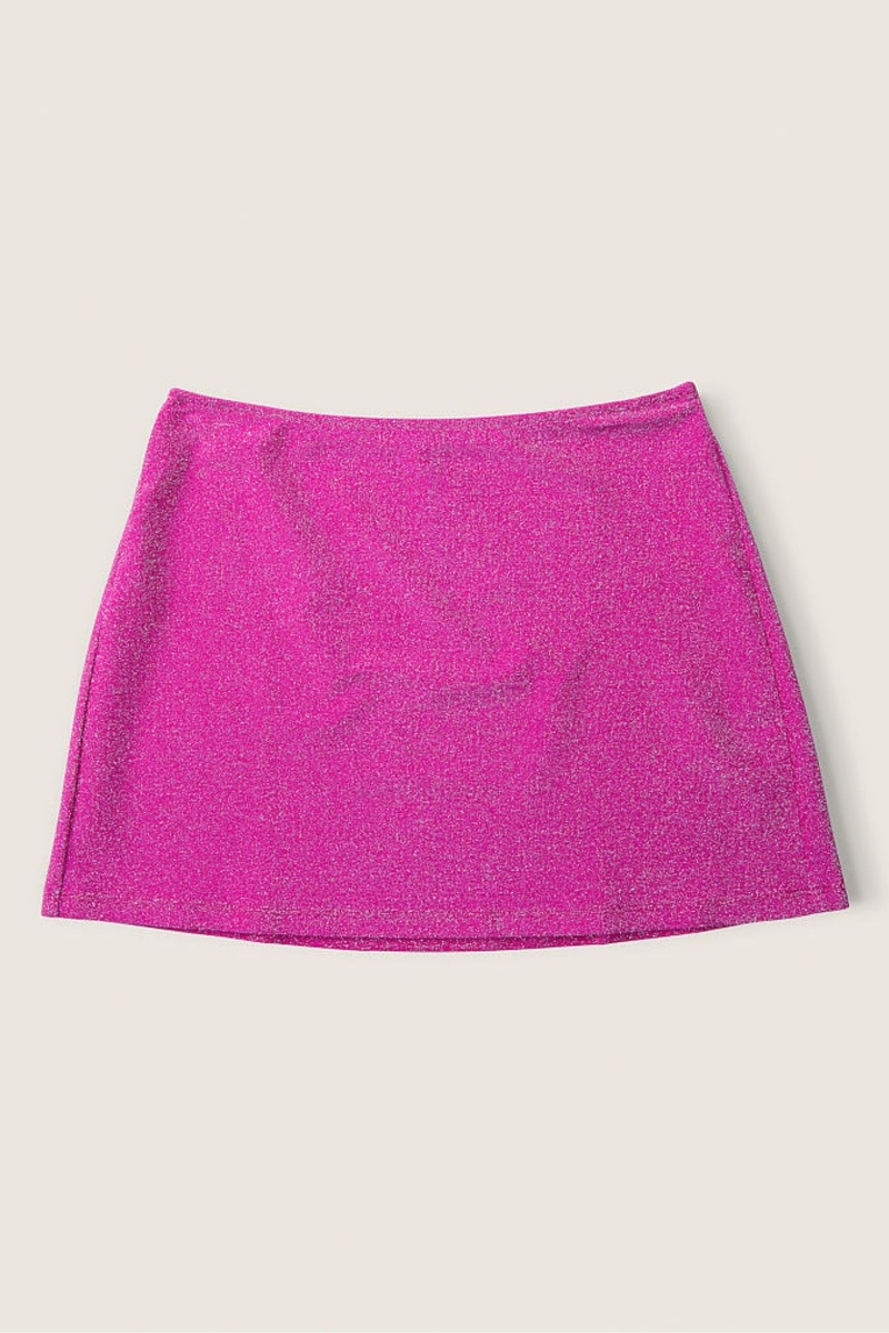 Victoria's Secret Shimmer High Pásom Mini Swim Skirt Dahlia Magenta | YTLZD-7426