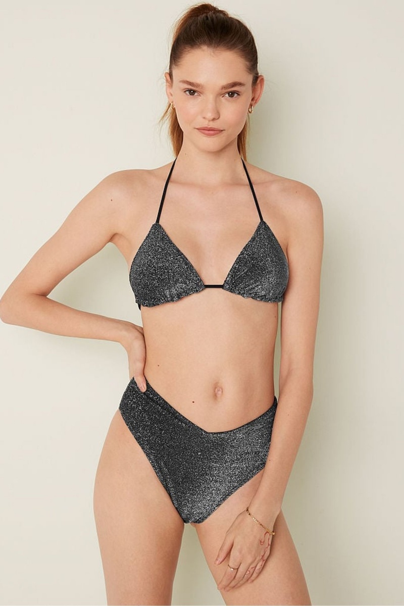 Victoria\'s Secret Shimmer Push Up Bikiny Top Ruzove | ZTVHB-3025